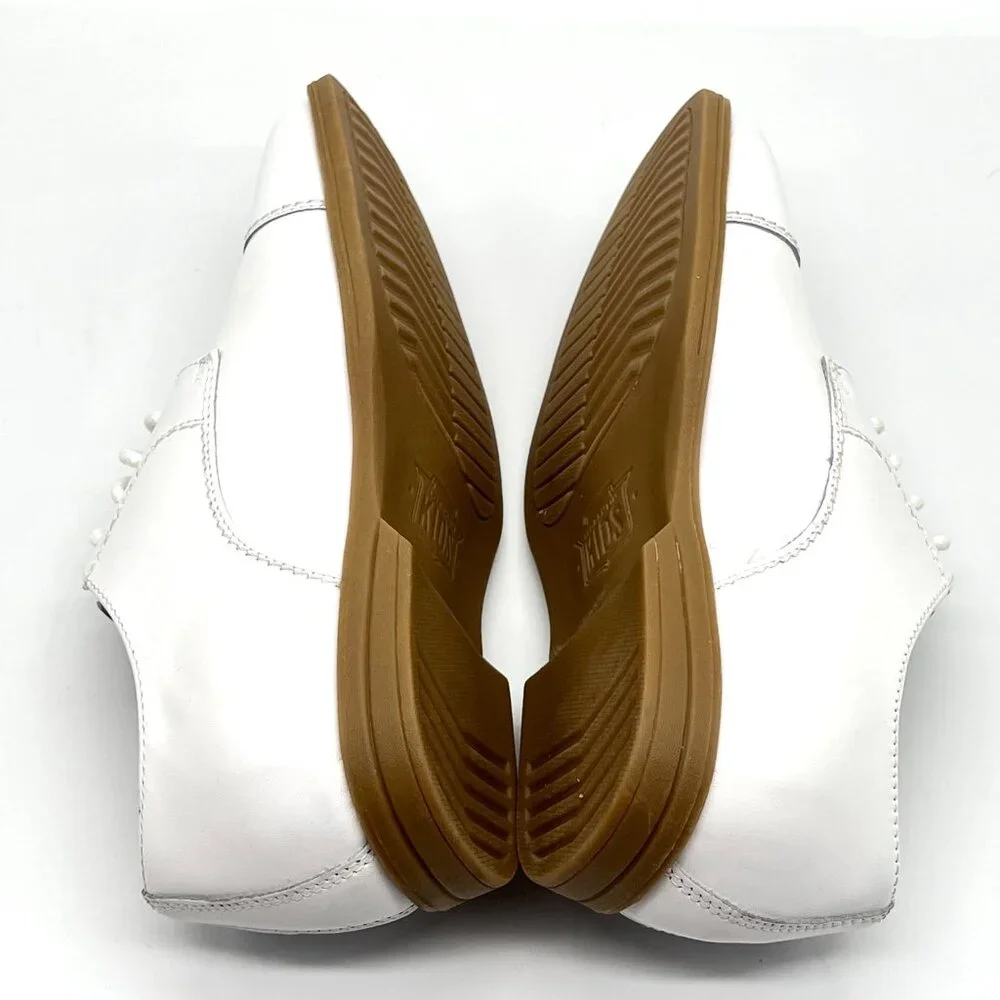 Florsheim Boys‎ Kids Size 1 1M Reveal White Leather Oxford Oxfords Dress Shoes